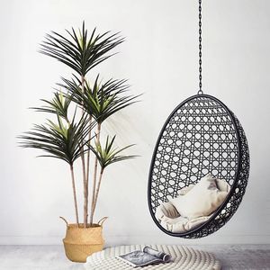 90120cm Stora konstgjorda Dracaena växter Tropiskt krukuträd falska plastpalmblad Cycas Plant för hemträdgård inomhusdekor 240325