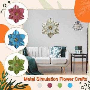 Dekoratif Çiçekler Yaratıcı İç Çiçek Dekorasyon Metal Simülasyon 1 PC Duvar Ev Dekoru Kat Vazo için Yapay