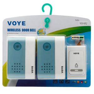Campanello di casa nuovo voye digital wireless portiere 1 telecomando +2 ricevitore wireless campanello da portafoglio 38 suonerie fino a 50m