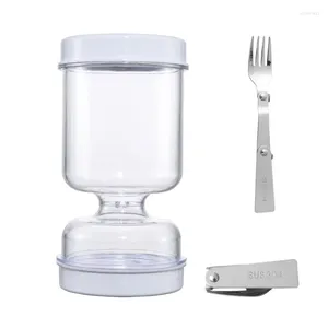Storage Bottles Pickles Jar Dry Wet Separation Kitchen Hourglass Olives Kimchi Dispenser Accessory Drop