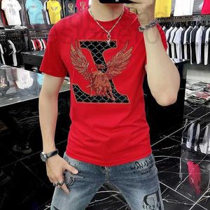 Женская футболка дизайнер дизайнер Suer New Fashion Fash Round Seck Slim Fitting Runting Permonized Hot Drile Casual рукав.