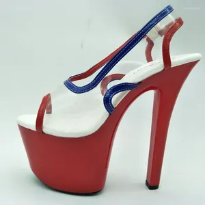 Scarpe da ballo laijianjinxia pu sexy pole esotico ballo estate donne sandali 17 cm tacchi alti fibbia cinturino 34-46 g076