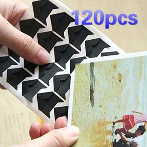 Frames 120Pcs/5 Sheets DIY Vintage Corner Kraft Paper Stickers For Po Frame Decoration Scrapbooking Picture Protect Decor