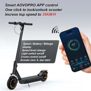 Aovopro Esmax Electric Scooter 500W 40kmh Yetişkin Uygulama Akıllı Shockabsorbing Antiskid Katlanır 240416