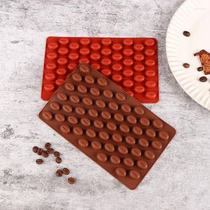 Bakning formar 1 st 55 hålrum kaffeböna silikon ljus mögel diy tvålharts gör mögel choklad is gelé verktyg tårtdekor gåvor