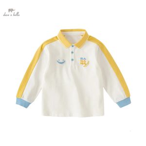 Dave Bella Spring Clothing Boys Baby Polo Shirt Childres Top Fashion Casuare Gentle Cotte CoolアンダーシャツDB1247965 240325