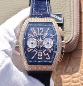 V45 Zegarki modowe Blue Yacht 7750 Ruch Watches z 44 mm Mluxury Watch Automatyczny ruch mechaniczny Montres de Lux7430454
