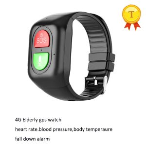 Pulseiras idosas 4G GPS Smart Watch Freqüência cardíaca Pressão arterial temperatura corporal Men esportes GPS Tracker envelhecido Cuidado Desabrimento Smartwatch Smartwatch