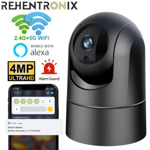 Kameror 2.4G/5G WiFi Surveillance Camera 4MP Smart Home Security Wireless Indoor WiFi Camera Auto Tracking Baby Monitor Alexa IP Camera