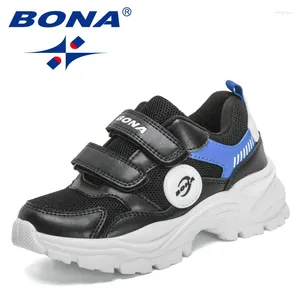 Casual Shoes Bona 2024 Designers Högkvalitativa Girls Boys Sports Running Big Kids Sneakers Tennis Footwear