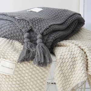 Одеяла Nordic Style вязаная бросающая одеяло для диван -кровати.