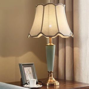 Tischlampen Temar zeitgenössische Keramik Lampe amerikanischer Stil Wohnzimmer Schlafzimmer Bettschreibtisch Licht El Engineering Dekorative