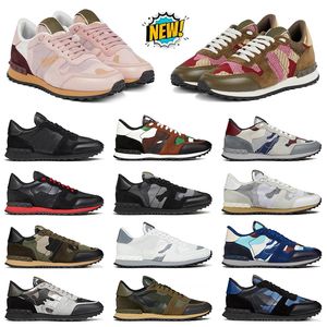 Topp mode Valentino Camouflage Designer Casual Shoes Mens Leathe Rvalentinoshoes Rubber Trainers Luxury Athletic Outdoor Sports Valentinosneakers Sneakers