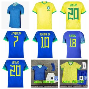 브라질 2024 Copa America Cup 축구 유니폼 Camiseta de Futbol Paqueta Raphinha 축구 셔츠 Maillot Marquinhos Vini Jr Brasil Richarlison 남자 아이 여자