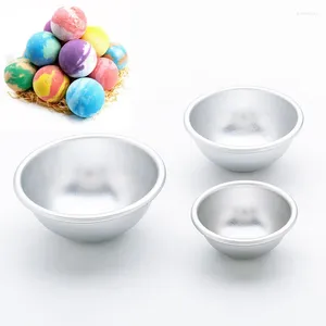 Baking Moulds 2pcs Round Aluminium Alloy Bath Bomb Molds DIY Tool Salt Ball Homemade Crafting Gifts Semicircle Sphere Cake Mold