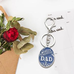 Keychains nyckelring för pappa handväska dekoration charm legering år gåva nyckelkedja hänge fäder dag födelsedag från dotter son