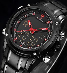 Top Luksusowa marka NaviForce Men Waterproof LED Sports Watches Męski Zegar Męski kwarcowy zegarek Relogio Masculino 2019 L179U2419053