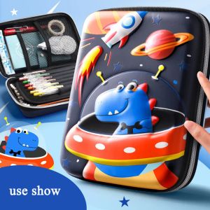 Case Case a matita Black Astronaut Pencil Box ESTUCHES ESCOLARS di cancelleria carino kalemlik astuccio unicorn Trousse Scolaire Pencilcase