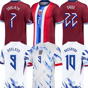 Norge Soccer Jersey 2024 Haaland Odegaard Camisas de futebol Bobb Sorloth Strand Larsen Berge Jersey 24 25 25