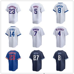 カスタム野球ジャージの男性女性青年7ダンスビースワンソン23 Ryne Sandberg 5 Christopher Morel 27 Seiya Suzuki 2 Nico Hoerner 9 Miguel Amaya 15 Yan Gomes