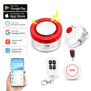 Button WiFi Panic Taste für ältere Senioren Notfall -Warnungsgeräte SOS Life Alarm Caregiver Pager Tuya Smart App Benachrichtigung