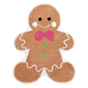 Carpets Gingerbread Christmas Bathroom Rugs Keep Floors Clean Lightweight Mats For Kitchen Entrance