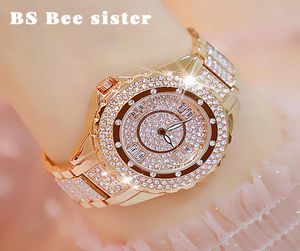 Crystal Women Watches Designere Marke Luxus Diamond Rose Gold Frau Watch Stylish Elegant Ladies Arms Watch Montre Femme 20193589314