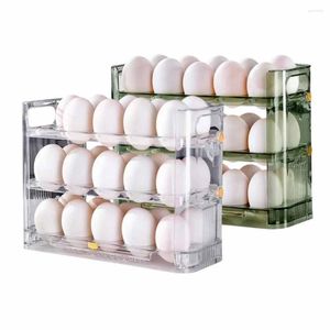 Kitchen Storage Food Organizer Rack Clear Holder Accessories Dispenser Compartment Containers Refrigerator Egg
