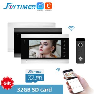 Intercom Smart Intercom для дома Tuya Video Doorlebell 7 -дюймовый монитор с функцией разблокировки мониторинга мобильного телефона и телефона HD Metal Door