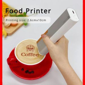 Handheld Food Printer Coffee Latte Art Cake Baking Bread Biscuit Macaron DIY Pattern Logo Edible Inkjet