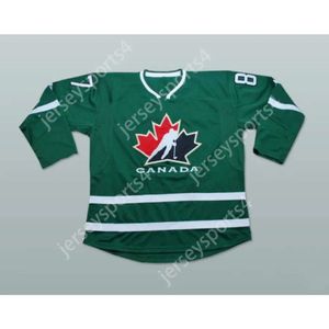 GDIR Custom Green 87 Sidney Crosby Team Canada Hockey Trikot