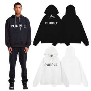 High Street Hooded pullover fioletowa marka projektant bluzy fioletowe bluzy mężczyźni kobiety sportowe bluzy moda streetwear bluzy Hip Hop ubranie