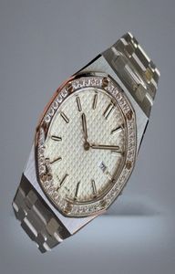 Eternity JFF Top версии Ladies Watches 33 мм Iced Out Cz Diamond Bezel White Dial Swiss Quartz Движение 67651 Womens Watch 316L ST3140743