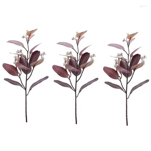 Decorative Flowers JFBL 6 Pack Mixed Color Artificial Eucalyptus Leaves Greenery Decor For Wedding Bouquet Birthday Party Home DIY Wreath