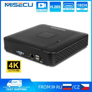 Recorder MISECU H.265+ Mini NVR 16CH 8MP 4K/5M/4M/3M/1080P Output for IP Security Camera Kit Video Recorder Motion Detection P2P Onvif