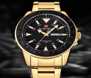 Mens Watches Top Brand Luxury Naviforce Fashion Quartz Watch Men Waterproof Full Steel Gold Wristwatches Relogio Masculino S9212883799531