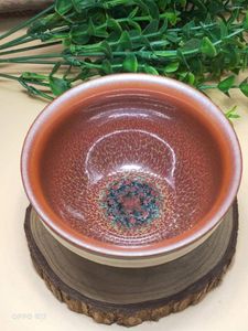 Fincan tabakları jianzhan Çin geleneksel beceri tenmoku çay kase içecek eşyaları matcha chawan petrol spot japon mutfak eşyaları el yapımı sır gözyaşları