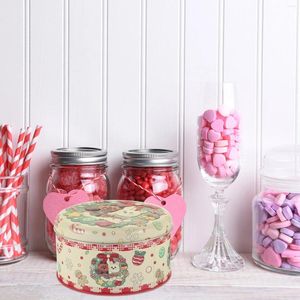 Storage Bottles Package Candy Container Christmas Biscuit Containers Wrapping Supplies Holder Tinplate Cookie Wraps