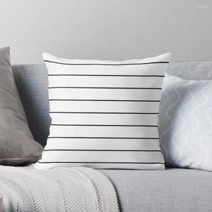 Pillow Skinny Stripe ((preto em branco) arremesso de sofá xadrez da capa da tampa