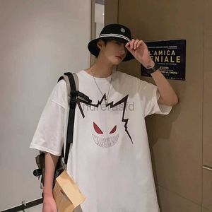 Men's T-Shirts Mens Cotton Short Sleeve T-shirt Summer Oversized Casual Aesthetic Breathable Y2k Tops Harajuku Streetwear Gym Graphic Clothing 2445