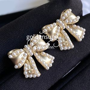 Ny stil lyxig guld örondropp kristalldesigner örhängen vogue kvinnor flickor märke bokstäver pärla studs koppar smycken örhänge valentiner dag gåvor engagemang