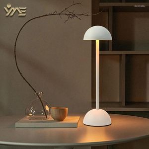 Table Lamps USB Rechargeable Mushroom LED Night Light 16 Color Desk Lamp Touch Switch Restaurant Room Clubs Bar Cafe Decor