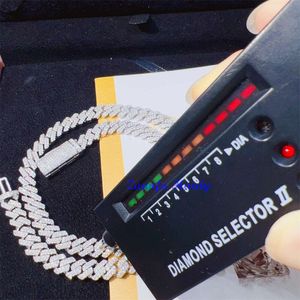 卸売Zuanfa Pass Diamond Tester VVS Moissanite Diamond Cuban Link Chain 8mm 10mm Hiphop Necklace Men Moissanite Cuban ChainLocket Necklaces