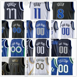 Maglie da basket maschile Luka Kyrie 77 Doncic 11 Irving Maxi 42 Kleber Dirk 41 Nowitzki Jason 5 Kidd Tim 10 Hardaway Daniel 21 Gafford Dereck 2 Lively Josh 8 Stampato verde