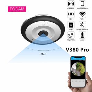 Cameras V380 Pro 5MP Mini Wifi Dome 360 Camera Indoor Video Surveillance Security Two Way Audio Wireless Camera Motion Detection Camera