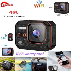 Fall Action Camera 2,0 tum IPS HD -skärm Remote Control Waterproof Sport 4K Camcorder Drive Recorder Outdoors Mini Portable Webcam
