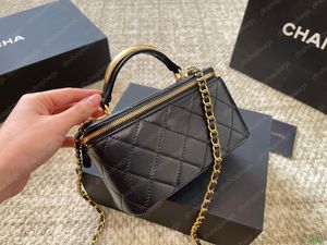 Lyxkvinnor handväskor mini resväska designer högkvalitativ läder prom totes kvinnor kedja messenger väskor crossbody väska