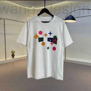 Mäns plus tees polos designer 2023ss tidigt vår ny högkvalitativ bomull tryckt t-shirt rund nackpanel pullover kort ärm kvinnors sport topp ys1l