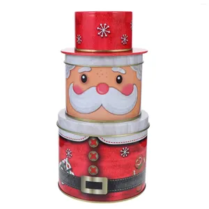 Aufbewahrung Flaschen Weihnachten Zinnbox Biscuit Food Container Deckel Zinnplatten Jars Baby Mini