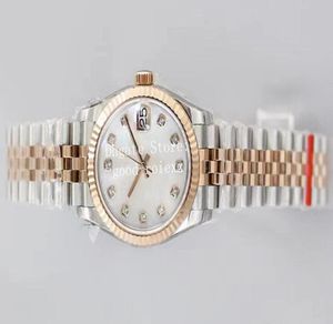 31 -миллиметровые часы из розового золота Women039S Everose Watch Ladies Automatic Cal2688 ETA Mother of Pearl Dial EWF Ladys Auto Date 278271 JU9523157